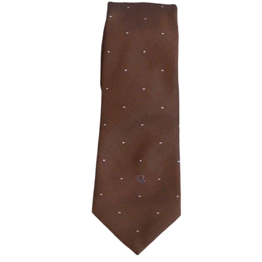 Christian Dior Vintage Tie Brown